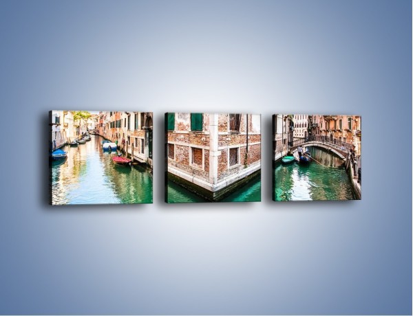 Obraz na płótnie – Skrzyżowanie wodne w Wenecji – trzyczęściowy AM081W1