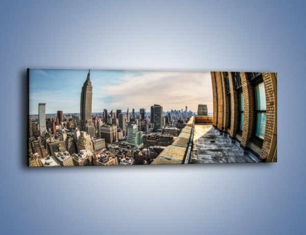 Obraz na płótnie – Empire State Building na Manhattanie – jednoczęściowy panoramiczny AM610