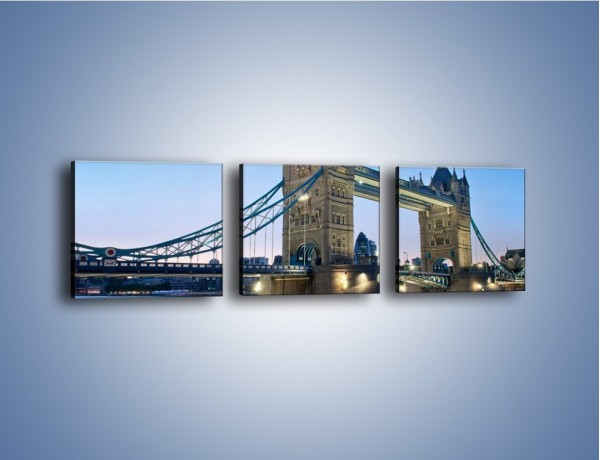 Obraz na płótnie – Tower Bridge o poranku – trzyczęściowy AM143W1