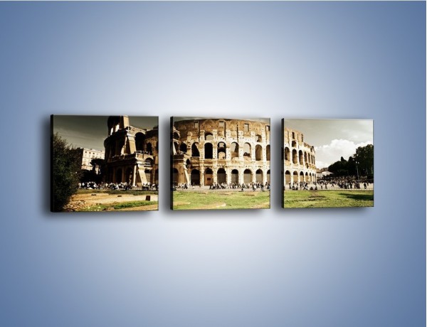 Obraz na płótnie – Koloseum przed burzą – trzyczęściowy AM271W1