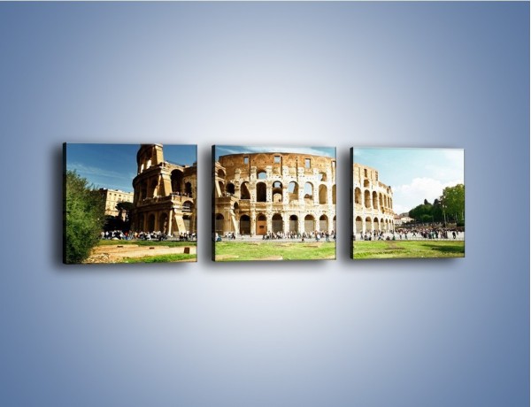 Obraz na płótnie – Koloseum w piękny dzień – trzyczęściowy AM273W1