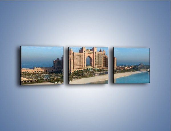 Obraz na płótnie – Atlantis Hotel w Dubaju – trzyczęściowy AM341W1