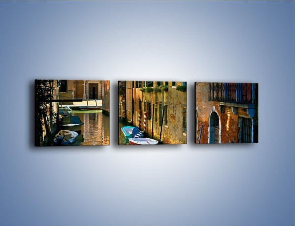 Obraz na płótnie – Cały urok Wenecji w jednym kadrze – trzyczęściowy AM371W1