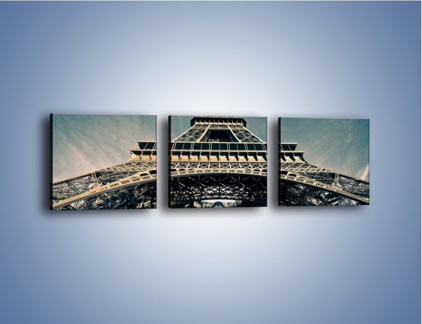 Obraz na płótnie – Wieża Eiffla – trzyczęściowy AM401W1