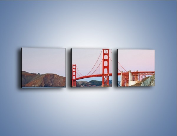 Obraz na płótnie – Most Golden Gate – trzyczęściowy AM406W1