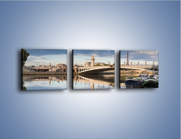 Obraz na płótnie – Most Aleksandra III w Paryżu – trzyczęściowy AM429W1