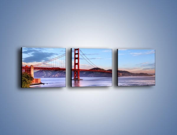 Obraz na płótnie – Most Golden Gate w San Francisco – trzyczęściowy AM444W1