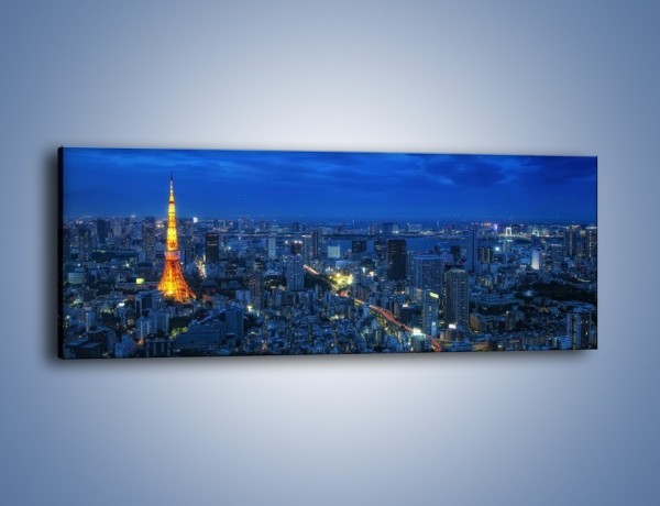 Obraz na płótnie – Tokyo Tower w Japonii – jednoczęściowy panoramiczny AM621