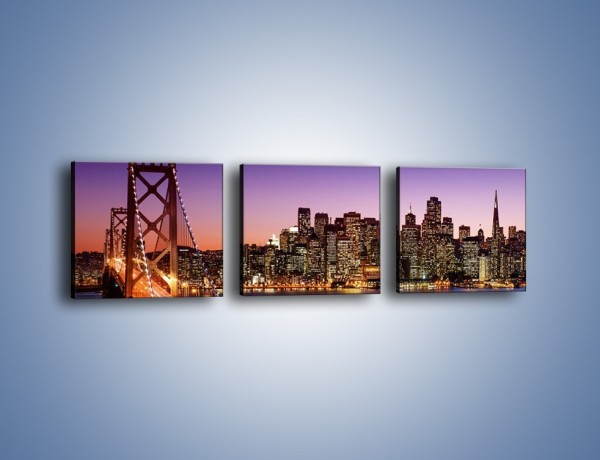 Obraz na płótnie – San Francisco – Oakland Bay Bridge – trzyczęściowy AM520W1