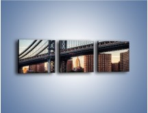 Obraz na płótnie – Manhattan Bridge – trzyczęściowy AM607W1