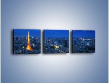 Obraz na płótnie – Tokyo Tower w Japonii – trzyczęściowy AM621W1