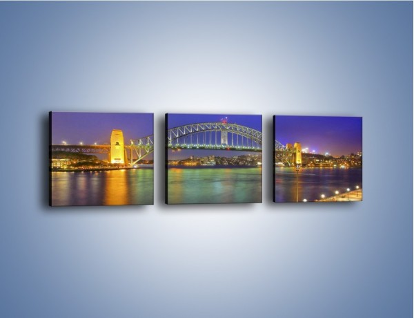 Obraz na płótnie – Most nad zatoką Port Jackson w Sydney – trzyczęściowy AM631W1