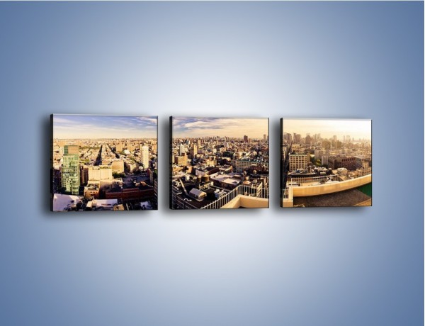 Obraz na płótnie – Panorama Nowego Jorku – trzyczęściowy AM650W1