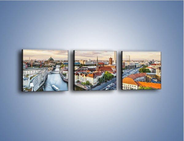 Obraz na płótnie – Panorama Berlina – trzyczęściowy AM673W1