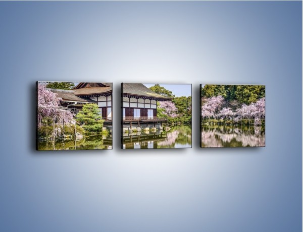 Obraz na płótnie – Świątynia Heian Shrine w Kyoto – trzyczęściowy AM677W1
