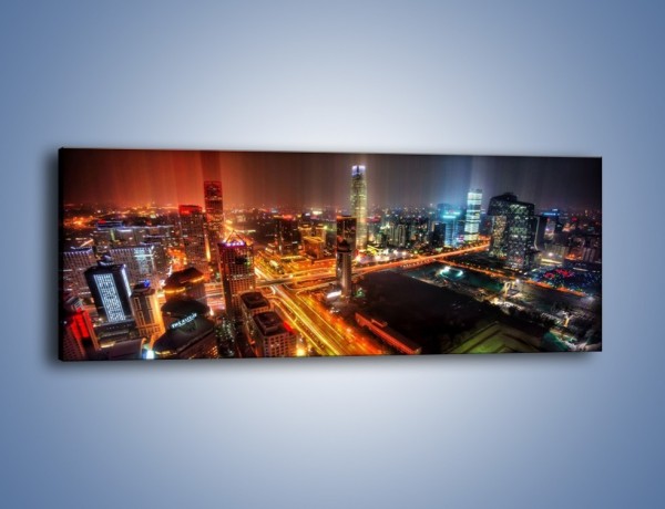 Obraz na płótnie – Niesamowite kolory Pekinu – jednoczęściowy panoramiczny AM632