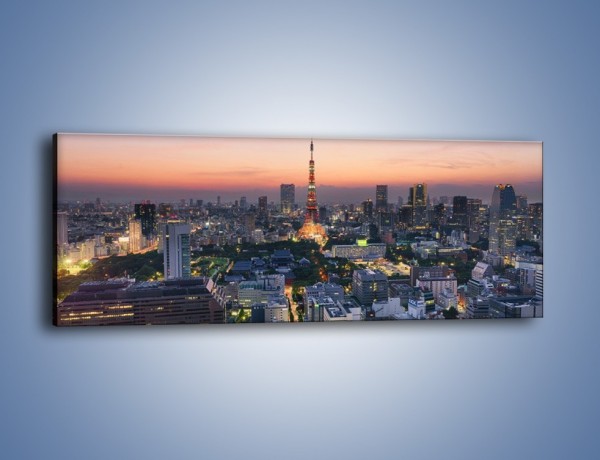 Obraz na płótnie – Tokyo o poranku – jednoczęściowy panoramiczny AM633