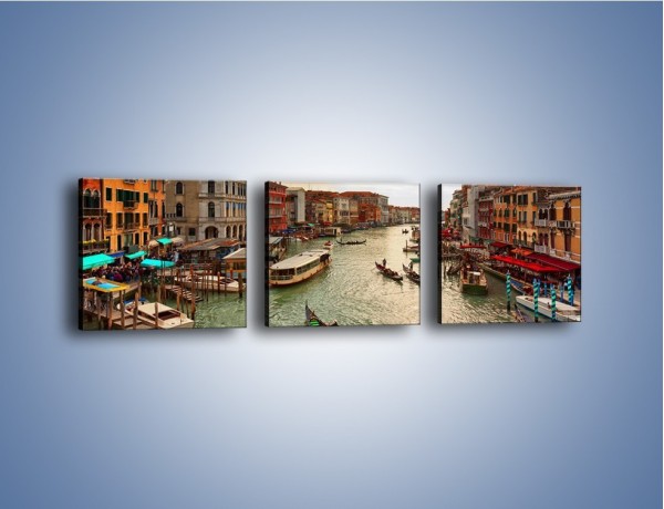 Obraz na płótnie – Wenecka architektura w Canal Grande – trzyczęściowy AM810W1