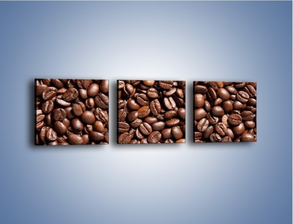 Obraz na płótnie – Ziarna świeżej kawy – trzyczęściowy JN061W1