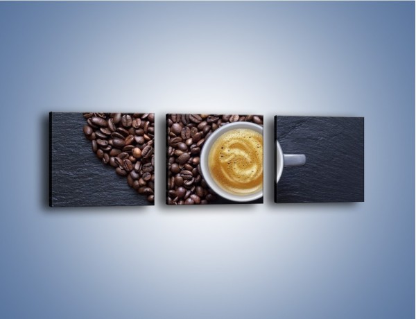 Obraz na płótnie – Miłość do czarnej kawy – trzyczęściowy JN328W1
