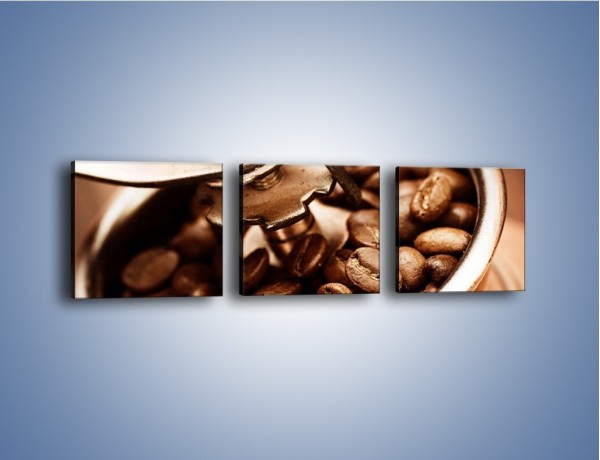 Obraz na płótnie – Kawa w młynku – trzyczęściowy JN361W1