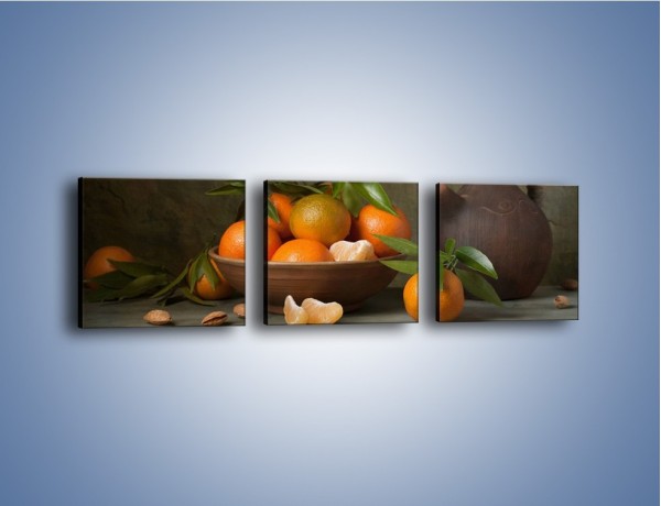 Obraz na płótnie – Miska nazrywanych pomarańczy – trzyczęściowy JN381W1