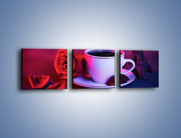 Obraz na płótnie – Kawa dla zakochanych – trzyczęściowy JN411W1