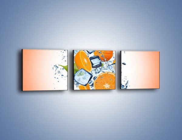 Obraz na płótnie – Pomarańczowe trio w powietrzu – trzyczęściowy JN499W1