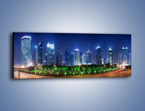 Obraz na płótnie – Szanghaj w Chinach – jednoczęściowy panoramiczny AM671