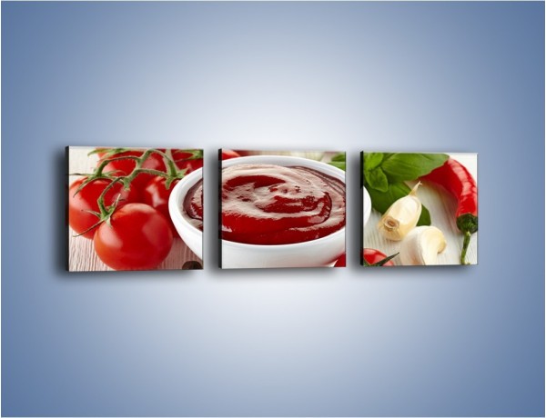 Obraz na płótnie – Pomidorowy przecier do sosów – trzyczęściowy JN636W1
