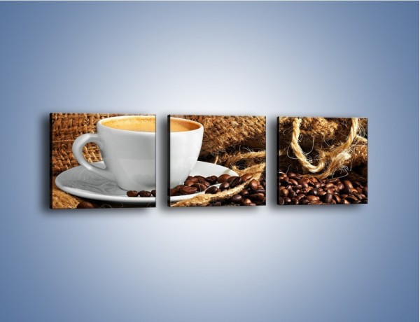 Obraz na płótnie – Upity łyk kawy – trzyczęściowy JN637W1