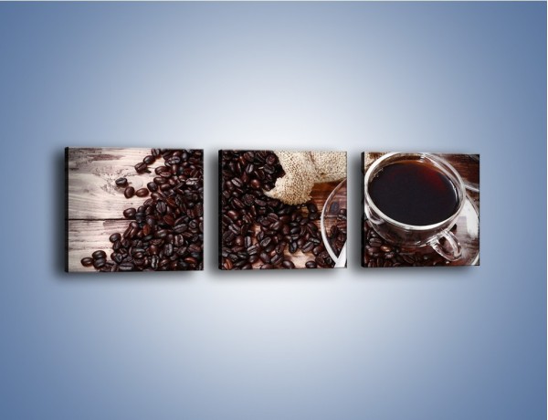 Obraz na płótnie – Kawa po dobrej stronie stołu – trzyczęściowy JN725W1