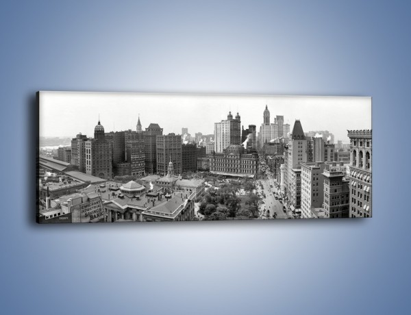Obraz na płótnie – Manhattan na początku XX wieku – jednoczęściowy panoramiczny AM686