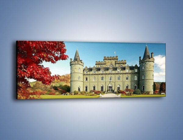 Obraz na płótnie – Zamek Inveraray w Szkocji – jednoczęściowy panoramiczny AM691