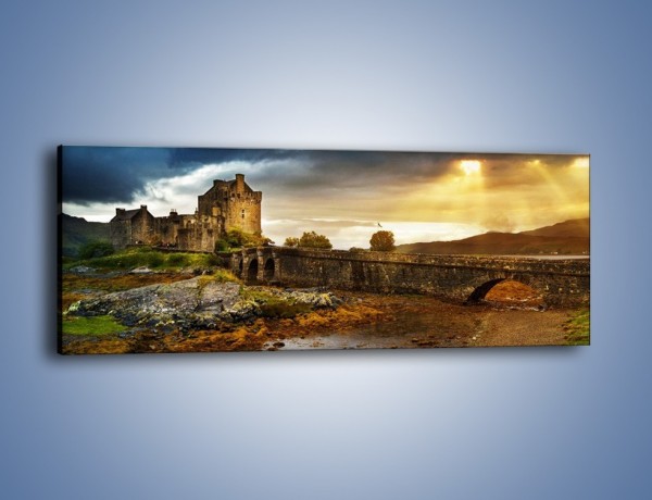 Obraz na płótnie – Zamek Eilean Donan w Szkocji – jednoczęściowy panoramiczny AM697