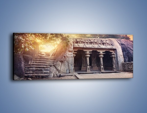 Obraz na płótnie – Varaha Cave – świątynia wykuta w skale – jednoczęściowy panoramiczny AM698