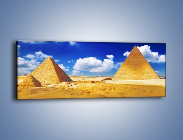 Obraz na płótnie – Panorama egipskich piramid – jednoczęściowy panoramiczny AM725