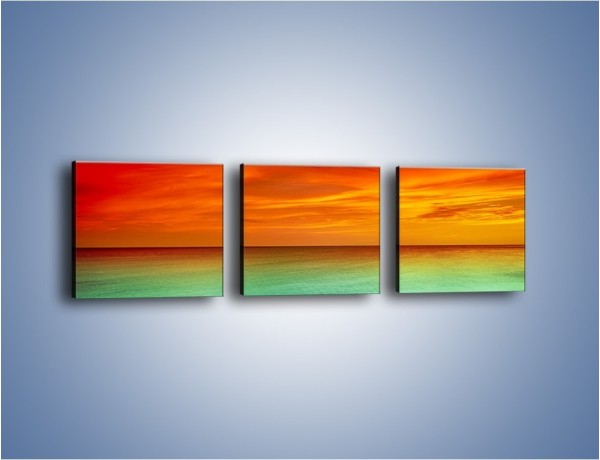 Obraz na płótnie – Horyzont w kolorach tęczy – trzyczęściowy KN1303AW1