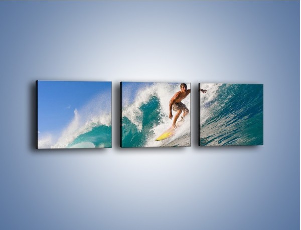 Obraz na płótnie – Surfing w letnim sezonie – trzyczęściowy L132W1