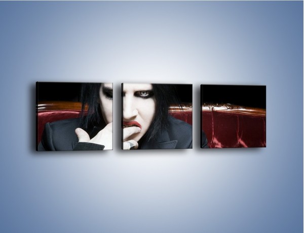 Obraz na płótnie – Manson i jego czarny charakter – trzyczęściowy L240W1
