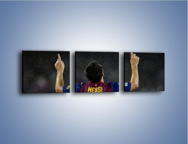 Obraz na płótnie – Messi wielkim zwycięzcą – trzyczęściowy L241W1
