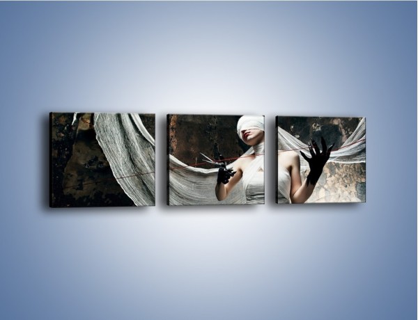 Obraz na płótnie – Dama w białych bandażach – trzyczęściowy L278W1