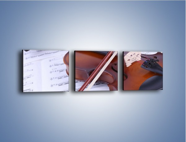 Obraz na płótnie – Melodia grana na skrzypcach – trzyczęściowy O003W1