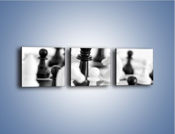 Obraz na płótnie – Walka o wygraną w szachy – trzyczęściowy O097W1