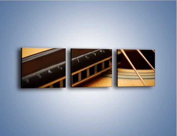 Obraz na płótnie – Instrumenty z drewna – trzyczęściowy O108W1