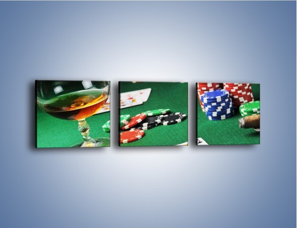 Obraz na płótnie – Mocne wrażenia w kasynie – trzyczęściowy O122W1