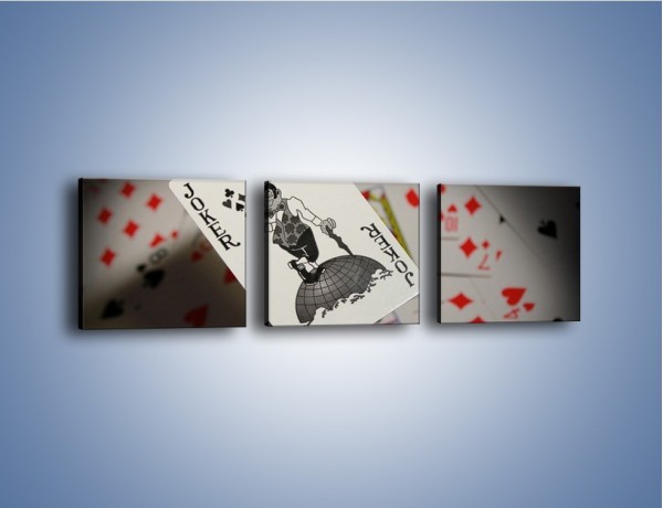 Obraz na płótnie – Najsilniejsza karta w talii – trzyczęściowy O157W1