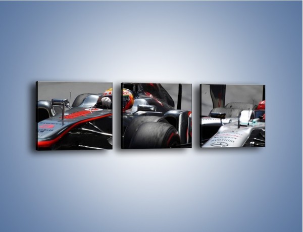Obraz na płótnie – McLaren Mercedes Monaco GP – trzyczęściowy TM076W1