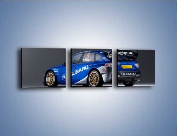 Obraz na płótnie – Subaru World Rally Team – trzyczęściowy TM086W1