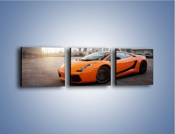 Obraz na płótnie – Pomarańczowe Lamborghini Gallardo – trzyczęściowy TM102W1